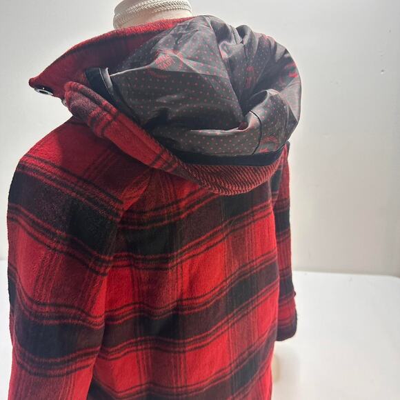 PINK Victorias Secret Vintage Coat With A Satin Hoodie Satin Lined Coat Size S - Picture 3 of 6